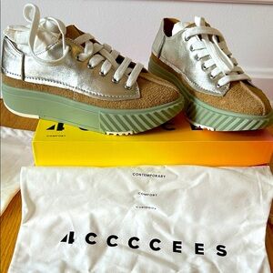 NWOT 4CCCCEES Ray One Sneaker in Champagne